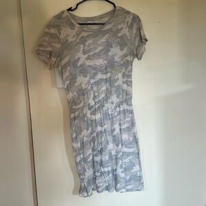 Cinched waist t shirt dress